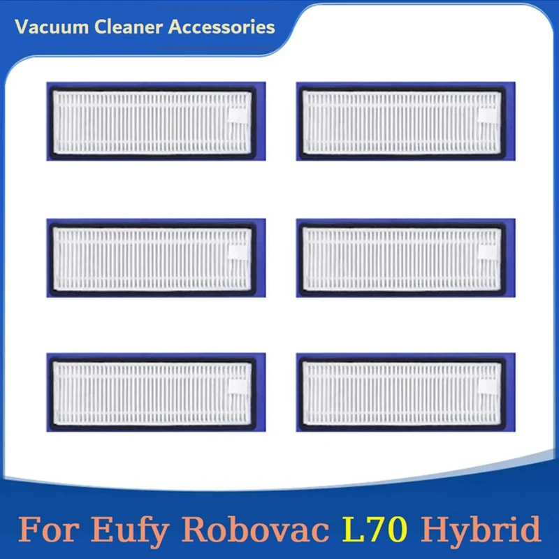 

6PCS Hepa Filters For Eufy Robovac L70 Hybrid Robot Vacuum Cleaner Parts Washable Filters