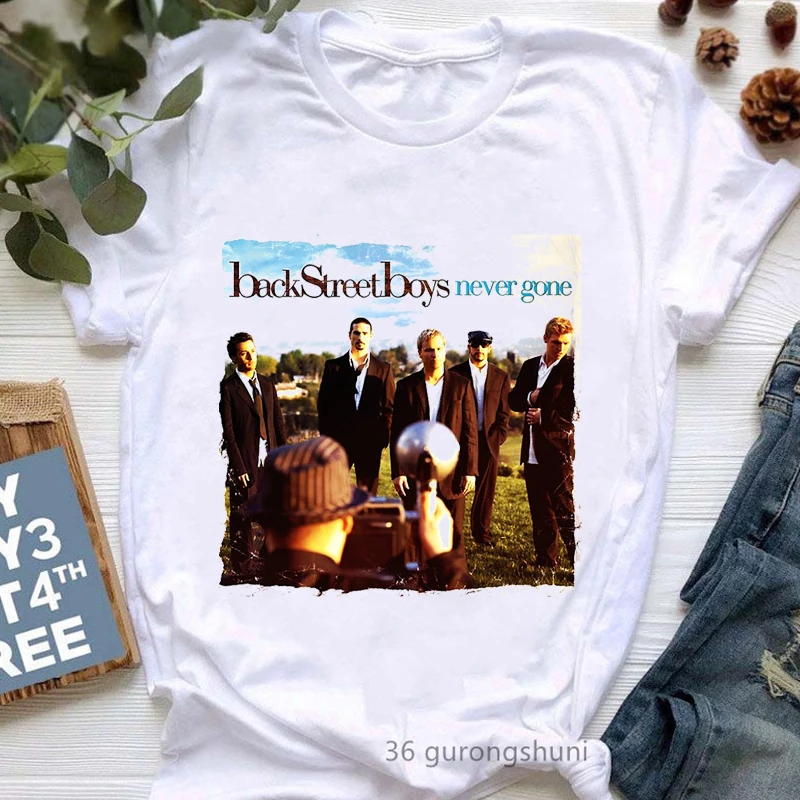 

2022 Hot Sale Watercolor Backstreet Boys Print T Shirt Women Cool Hip Hop Tshirt Femme White Hipster Female T-Shirt Streetwear