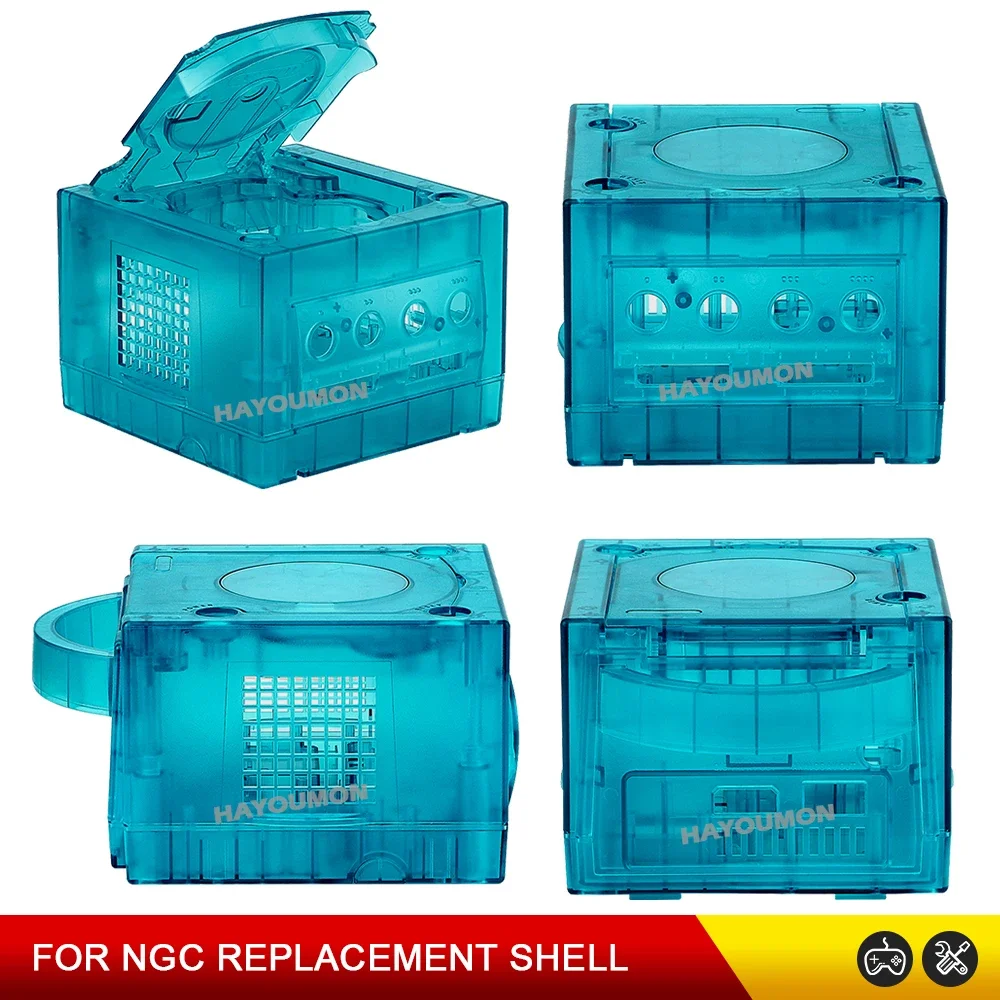 8 FARBEN Eisblaues transparentes Gehäuse Ersatzgehäuse für Gamecube NGC DOL-001 und DOL-101 Spielkonsole Gaming-Zubehör – Detail 5