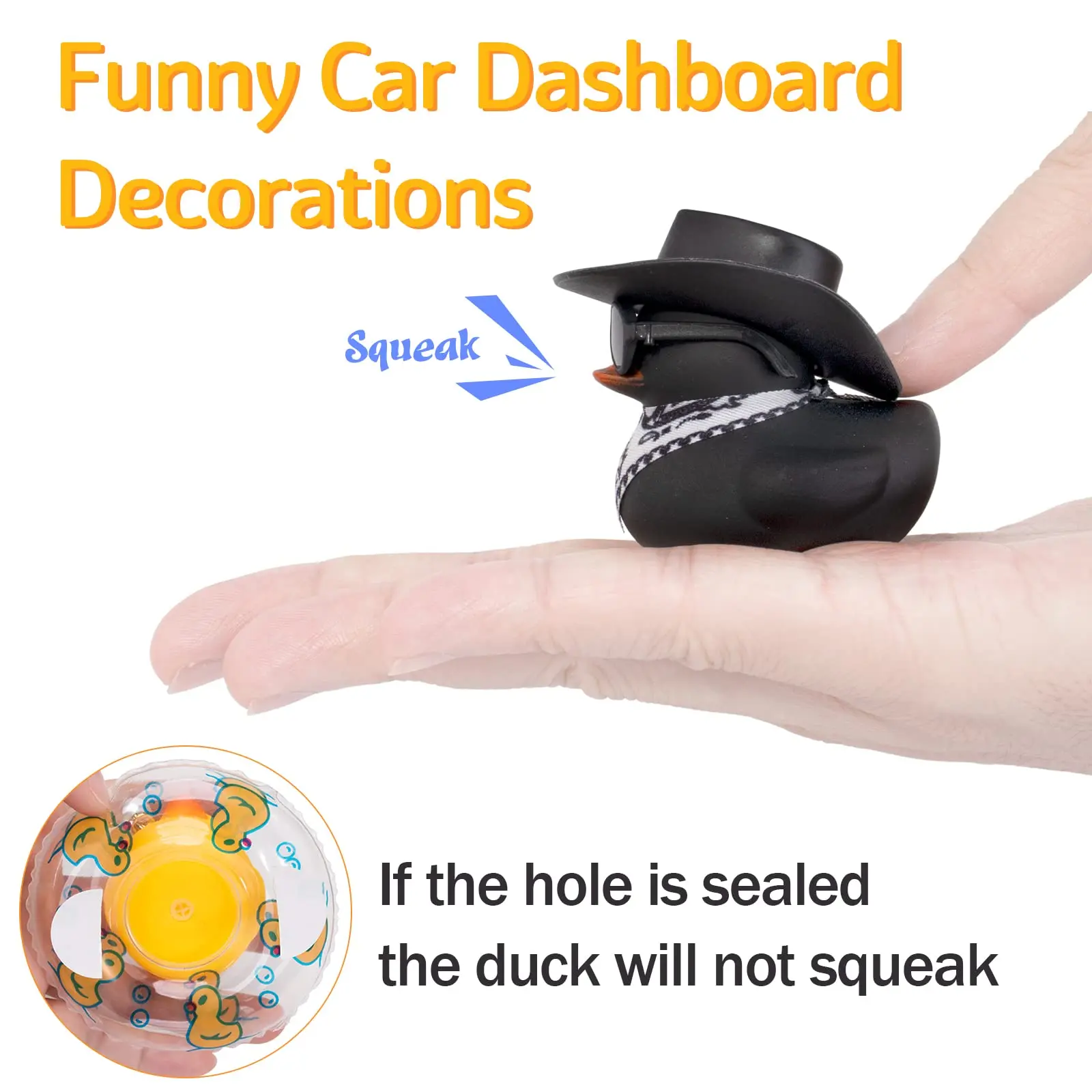 Car Duck Rubber Duck Car Ornaments Duck Car Dashboard Decorations 6