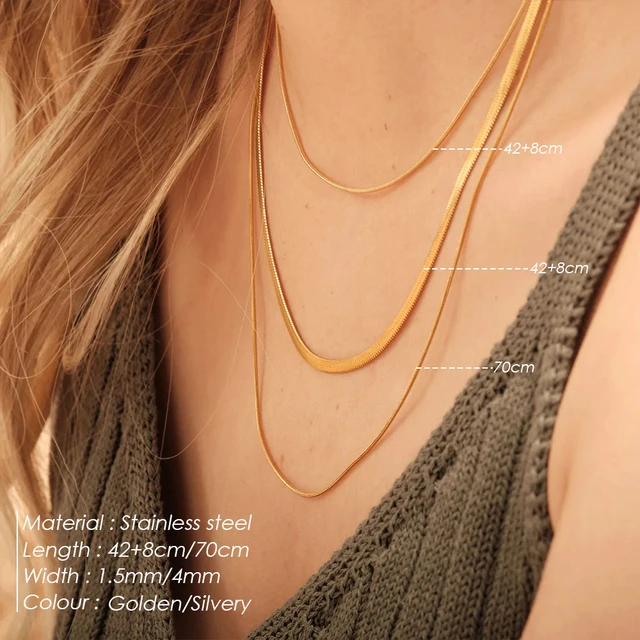 eManco New Trend Layered Pendant Necklace Stainless Steel Ladies Pendant 3 Pcs Set Jewelry Wholesale Direct Marketing 2