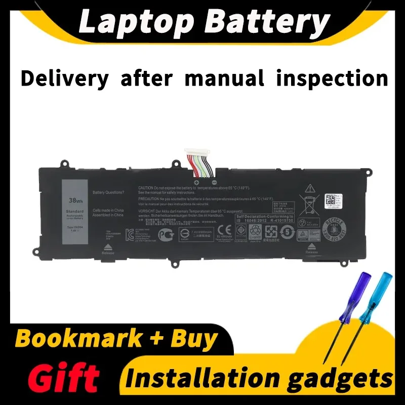 Per Dell Dell Venue 11 Pro 7140 2 H2G4 7.4V 38Wh/4980Mah Tablet Pc Batteria