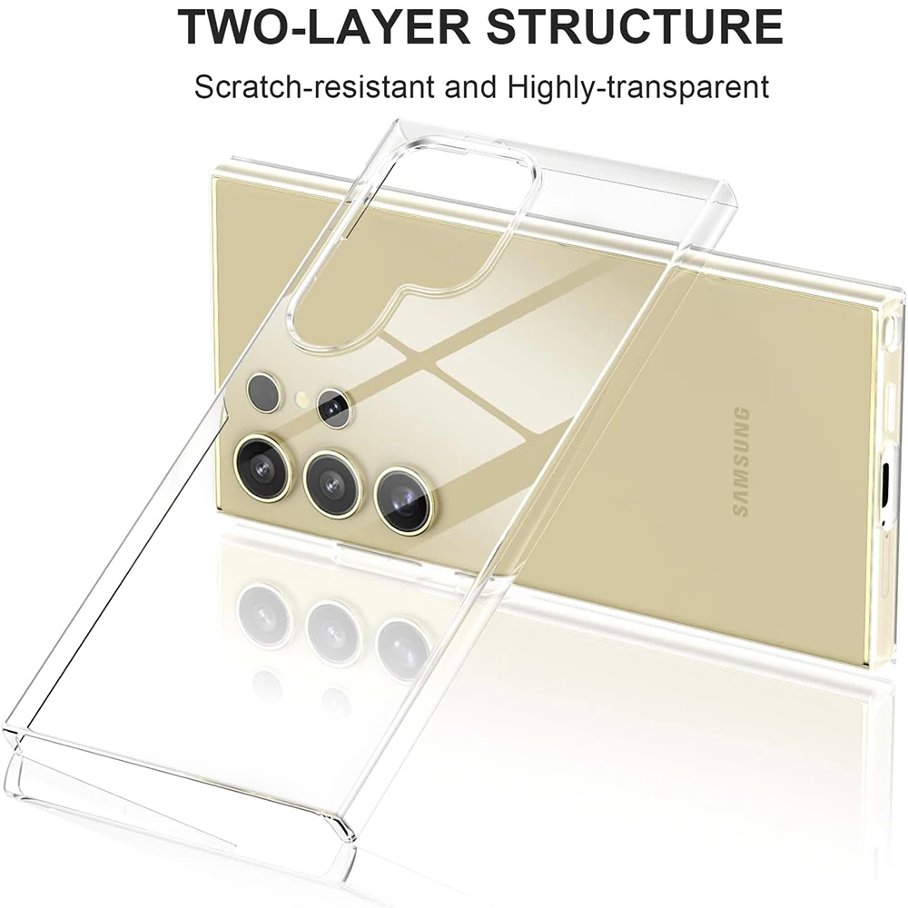360° Full Body Clear Hybrid Phone Case - Transparent Hard PC & Soft Silicone Shell