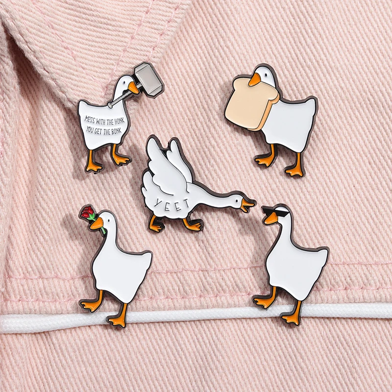 29 Arten Gansente-Cartoon-Emaille-Anstecknadeln, niedliche Tierform, Anstecknadel, dekorative Broschen, Kleidung, Rucksack, kreative Anstecknadel, Schmuck – Detail 6