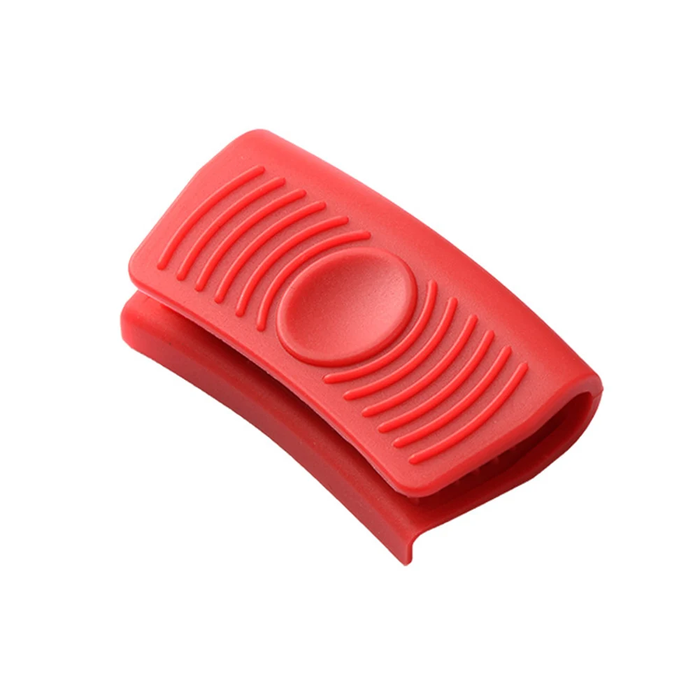 Pot Handle Holder 2pcs Heat Resistant Anti Scalding Non-Slip Silicone Clips Cooking Tool Kitchen Gadgets