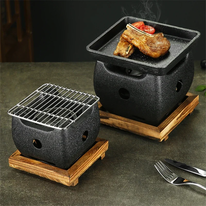 Japanese Charcoal Grill Aluminum Alloy Oven Small Oven Korean Cast