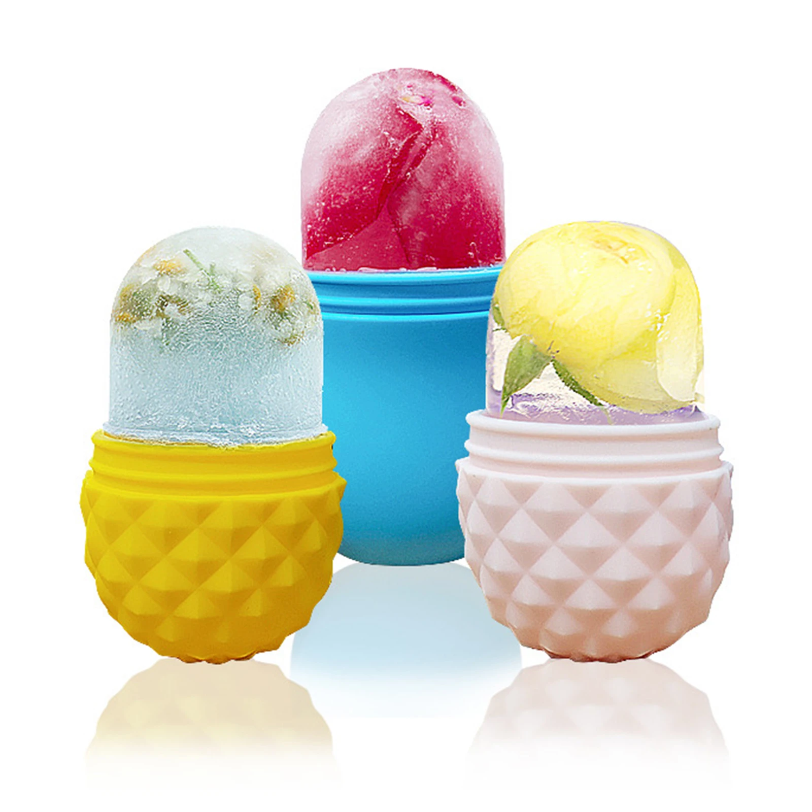 

2 Pcs Reusable Cooling Ice Massage Cups Cold Massage Roller Freezable Face Massager for Muscle Cold Therapy Ice Massage Holder