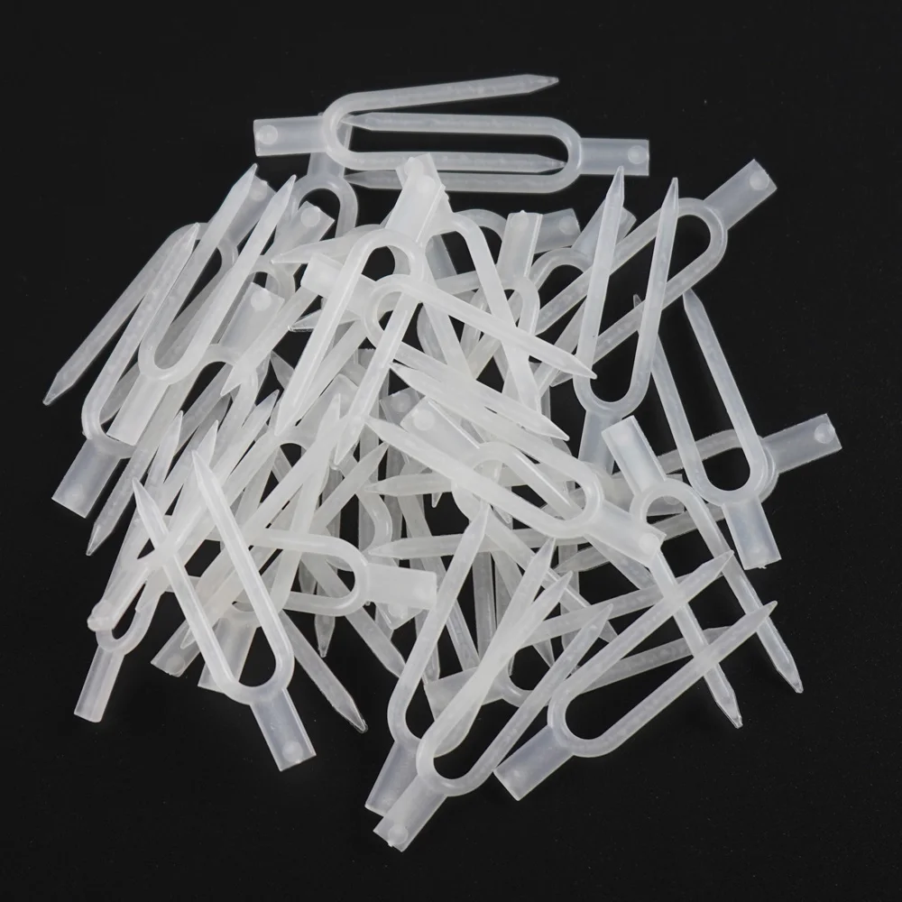 Plant Durable Transparent Planting Fixing Clips Climbing Support Garden Stem Fork Watermelon Fastening Fixture Clamp Vine Holder Plant Clips Plastic Plant Clips