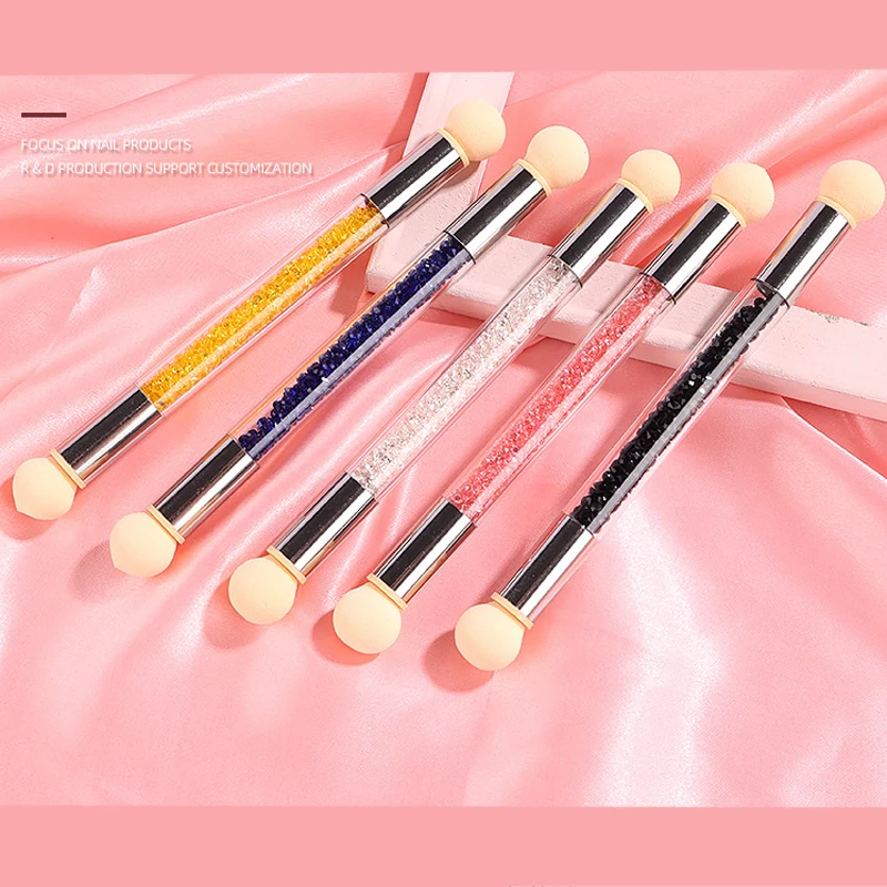 Double Headed Sponge Blooming Gradient Pen Written Washed Nail Art Brush Sponge UV Gel Polish Manicure Tools nail art brushes nail art sponge nail art tools gel nail tools