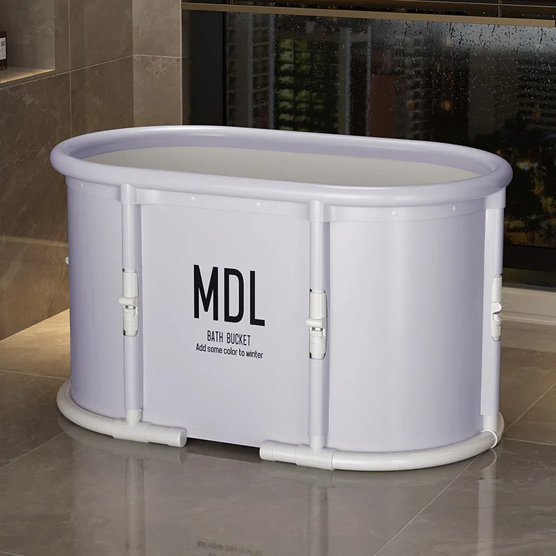 Portable Folding Bathing Bucket for Adults One Button Foldable Free of Installation Adult Full Body Household Bathtub and tray portable ice bath tub inflatable bathtub