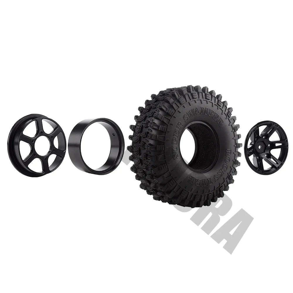 thumbnail interactive-video image 1 of 1.0 Tire Inserts Silicone Rubber Tire Inserts Foam 1.0 Wheel Tires Waterproof Inserts For 58-63mm*20-24mm 1.0 Wheel Tires RC TRX4M SCX24 Fcx24 Ax24 1/18 1/24 RC Crawler Car(4Pcs Blue 1 of 14