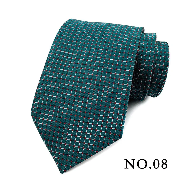 Mode 8CM Herren Krawatte Polka Dot Streifen Paisley Krawatten Für Mann Jacquard Woven Ascot Grüne Farbe Business Party zubehör – Detail 10