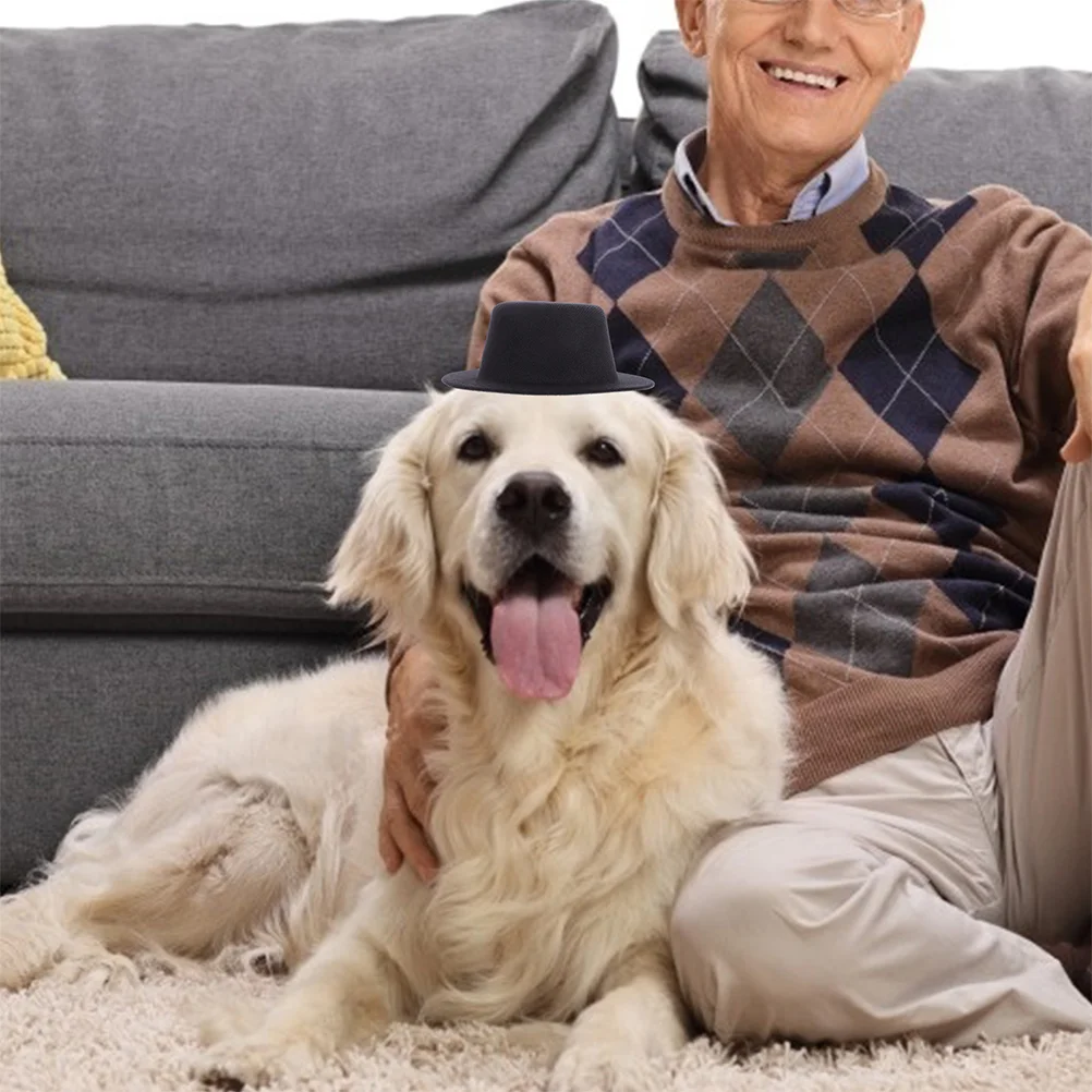 

5 Pcs Mini Simulation Straw Hat House Ornament Decorate Accessories Miniature Tiny Hats Decorative Felt for Crafts Small