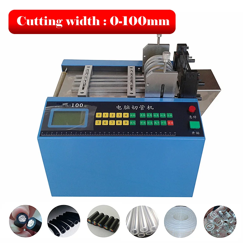 

LY-100 Microcomputer Automatic Cutting Machine, For Pipe,PVC Heat Shrink Sleeve Shrinking Tube, Wire Rope Cutter 0-100mm