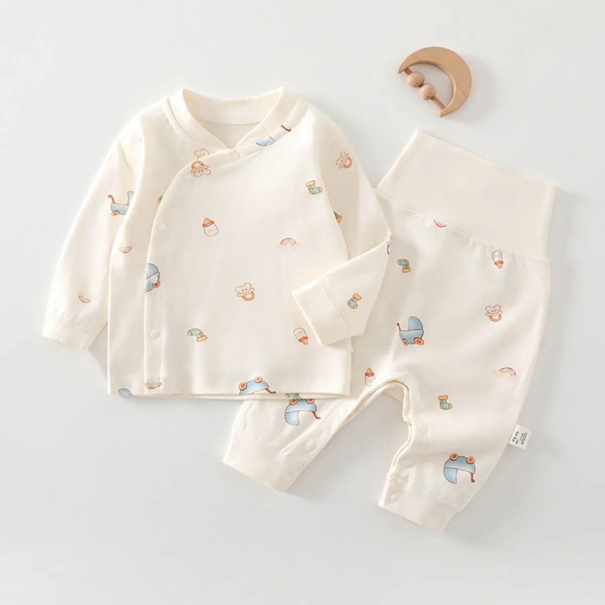 Nuovo Set di Abbigliamento 2 Pezzi in Puro Cotone per Neonati 0-24 Mesi, Primavera-Autunno, Top e Pantaloni Eleganti per Uso Quotidiano, Outfit Casual e Carino - immagine 4