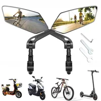 Rétroviseur de vélo, réglage de Rotation à 360 degrés, pour guidon de vélo électrique de moto, accessoire de miroir réfléchissant 1