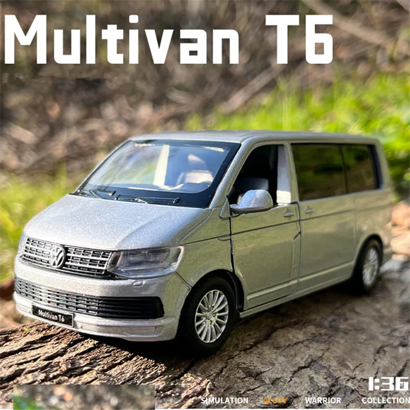 1/36 VW Multivan T6 MPV Alloy Car Model Diecast Metal Vehicles Car Model Simulation Miniature Scale Collection Children Toy Gift 2