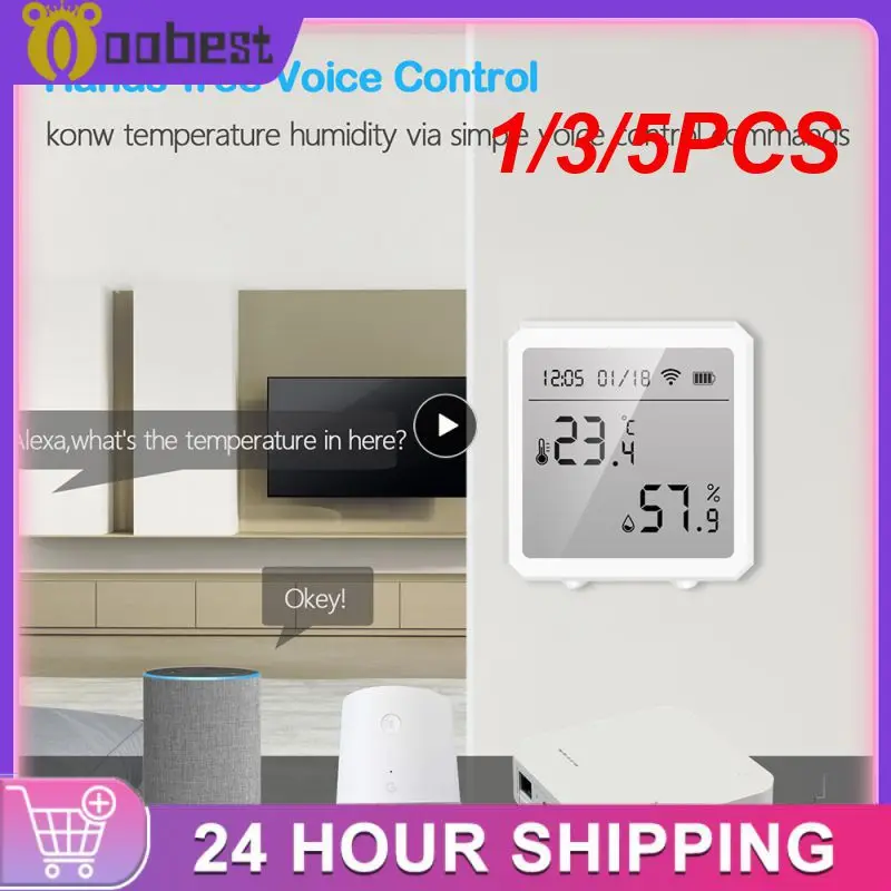 

1/3/5PCS Tuya Smart WIFI Temperature And Humidity Sensor Indoor Hygrometer Thermometer With LCD Display Support Alexa