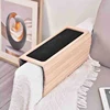 Quality Bamboo Wood Sofa Arm Tray Table Anti-Slip Armrest Organizer Protector Drink Holder Coaster 3