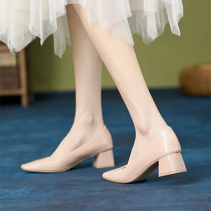 Zapatos De Mujer De Cuero De Primavera Y Otoño Zap... - Grandado