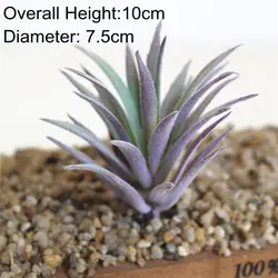 Vibrant Purple Flocking Artificial Succulent Decor (FP Mini LingJiaoCao)