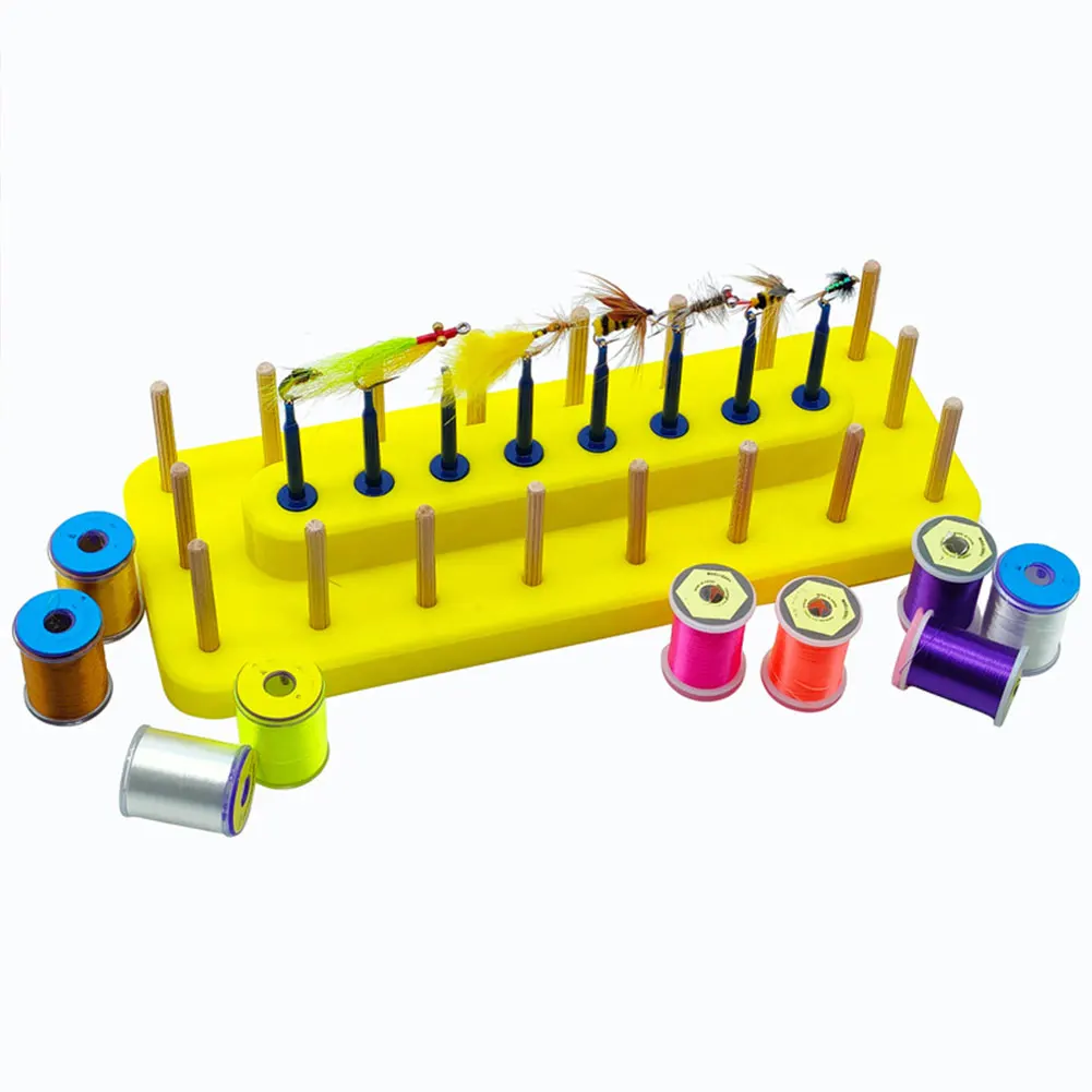 Fly Tying Thread Spool Stand 2 In 1 Fly Tying Tool Caddy Fly Tying Storage Rack for Lure Fly Fishing
