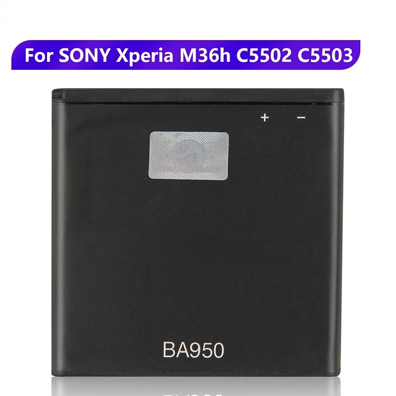 

Replacement Battery BA950 For Sony Xperia ZR SO-04E M36h C5502 C5503 AB-0300 Rechargeable Phone Battery 2300mAh