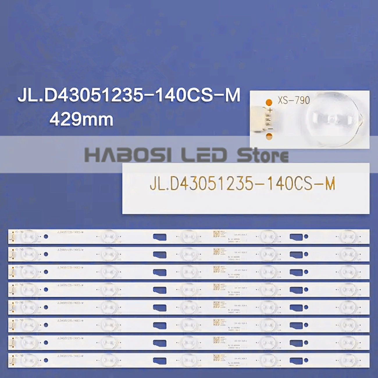 8pcs LED PLE 43S05FHD 43E10 43L1550C 43L3500C 43L35CMC LVF430LGD0 SP LED43S LE43M109 43E300C JL D43051235 140CS M 035 430 3528 B 2