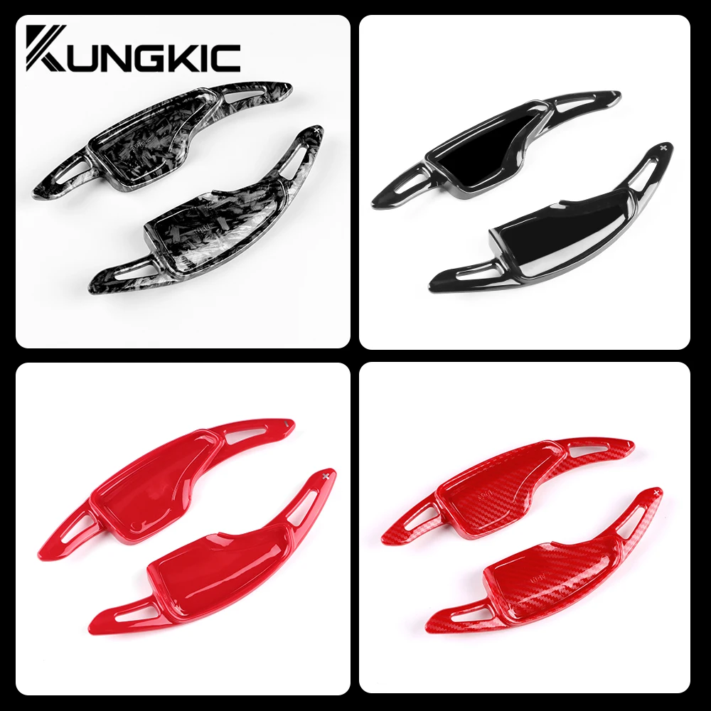 Carbon Fiber Steering Wheel Paddle Shifter Cover Trim Accessories