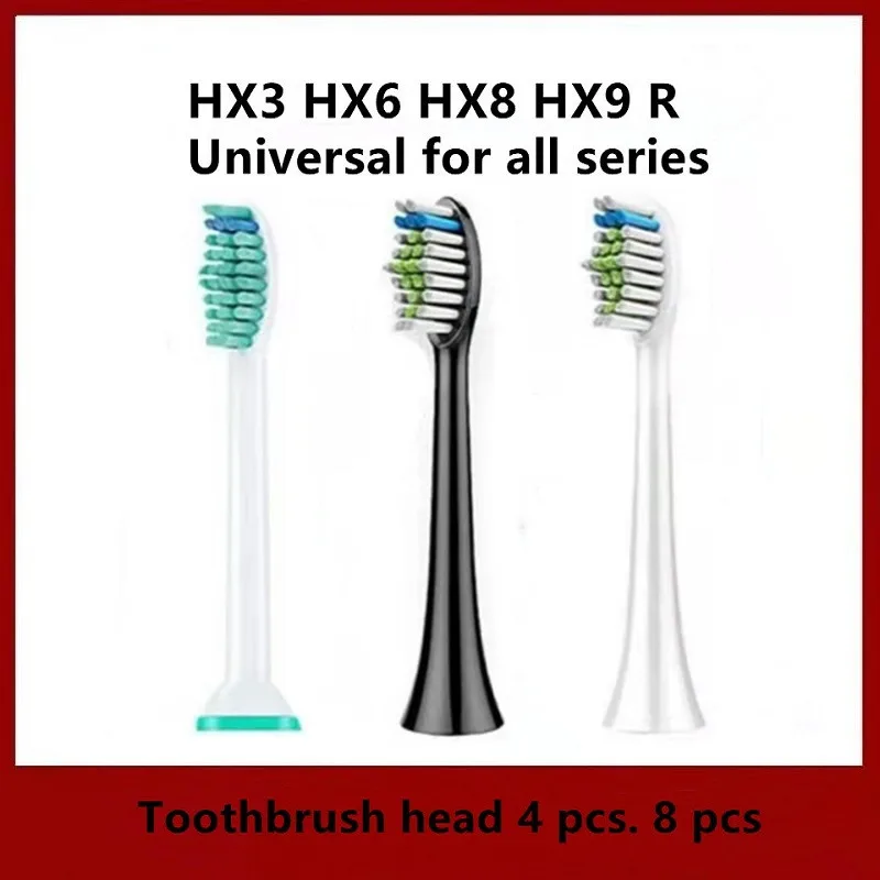 4 Pcs 8 Replacement Toothbrush Heads for Philips Sonicare 2 series hx6232 Diamond Clean Flexcare |