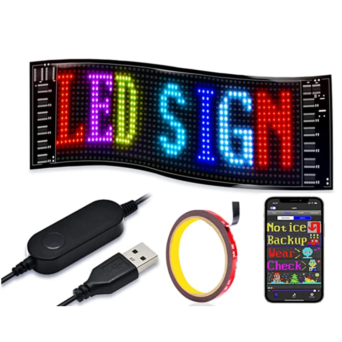 LED Display On Car Rear Window Bluetooth APP Control Flexible led Panel RGB Panel Pixel Pattern Graffiti Text Animation Display new led matrix pixel panel flexible usb 5v rgb pattern graffiti scrolling text animated car display with bluetooth app control