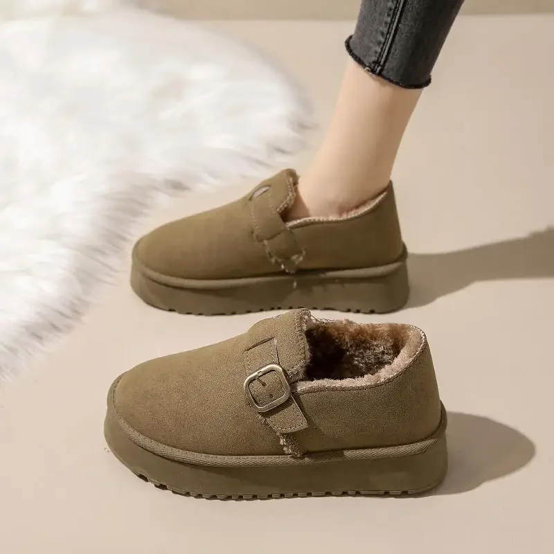 

Женские зимние ботинки, новинка 2023, зимние хлопковые ботинки для снежной погоды, бархатная утепленная теплая обувь для хлеба, женские теплые ботинки