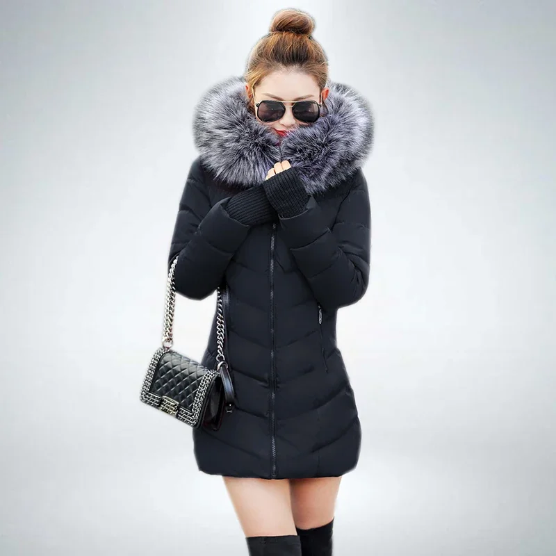2024 New Arrival Fashion Slim Women Winter Jacket Cotton Padded Warm Thicken Ladies Coat Long Coats Parka Womens Jackets 2