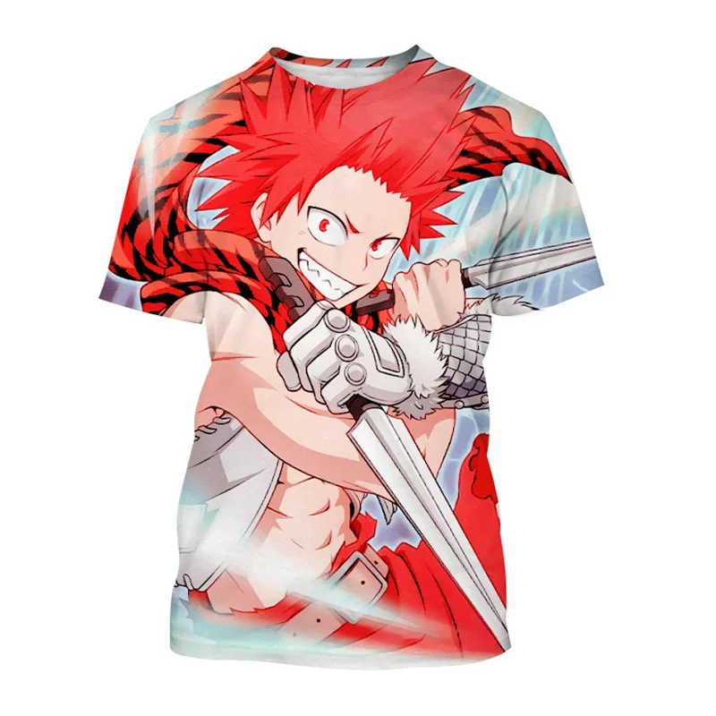 

3D Print Anime My Hero Academy T-shirt Men Popular Japanese Cartoon T Shirt Casual Round Neck Short-sleeved Summer T Shirt Top