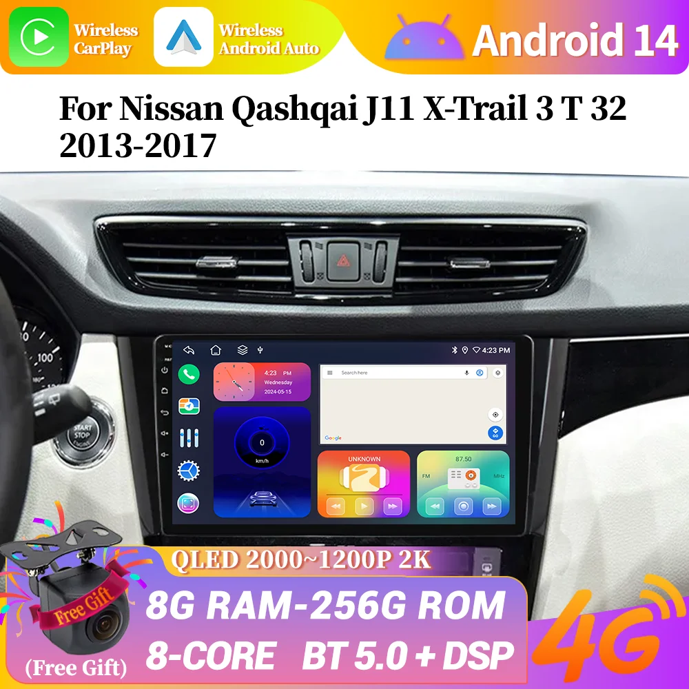 10 Zoll Autoradio Für Nissan Qashqai/X-Trail 2013-2017 - CarPlay Android
