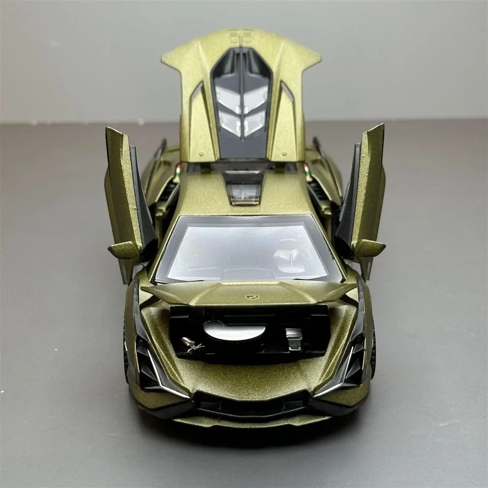 1/18 람보르기니 시안 FKP37 자동차 모형 합금 다이캐스트 소년 장난감 슈퍼카 고시뮬레이션 4도어 개폐 컬렉션 어린이 장난감