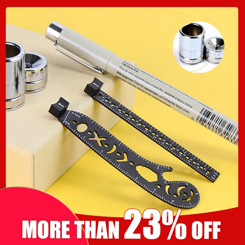 

Hot Selling Multifunctional Drawing Ruler Creative Drawing Tools Magnetic Compass Ruler