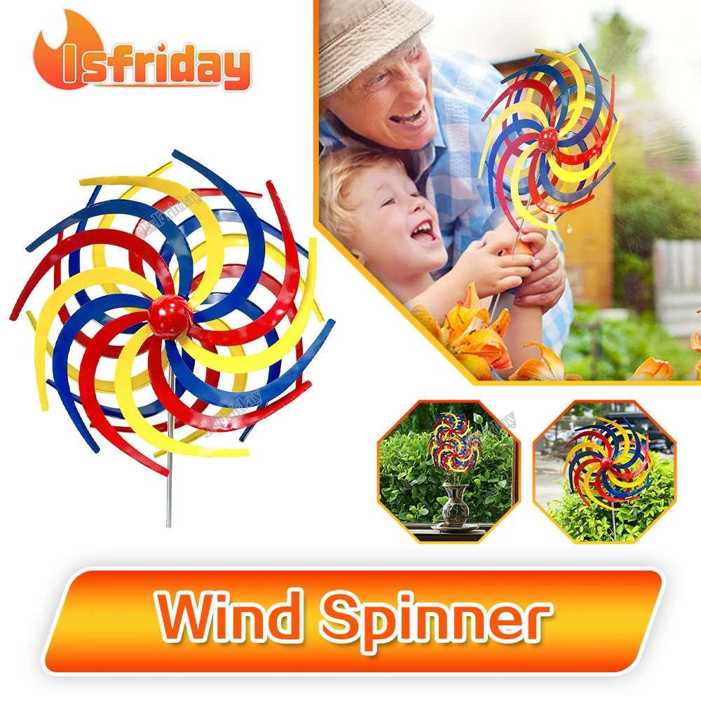 

Wind Spinner Large Wind Mill Metal Outdoor Indoor Colorful Wind Catchers Sculptures for Garden Patio Yard Lawn Decor