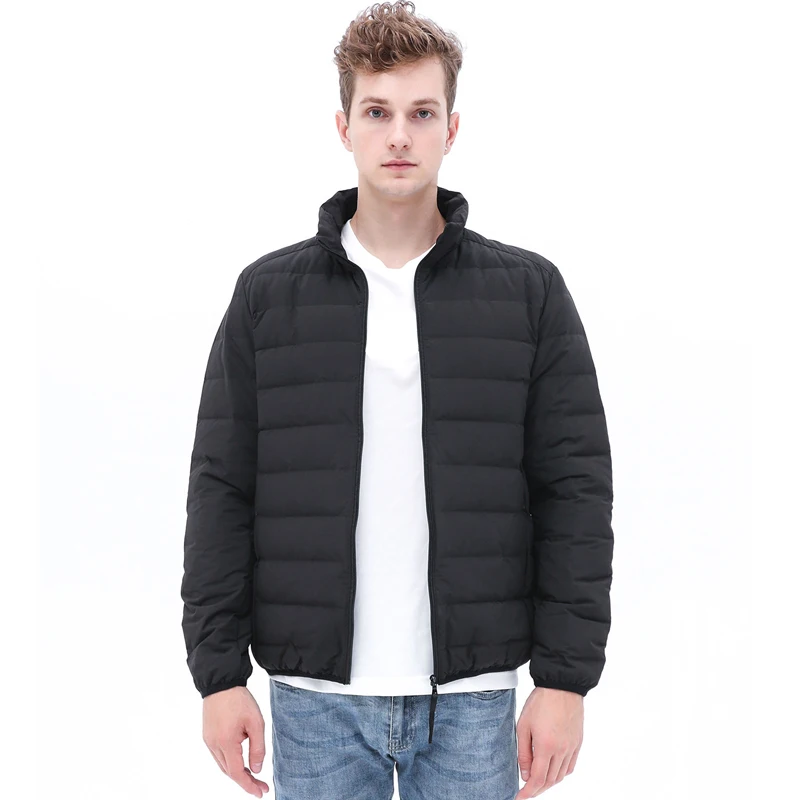2023 New Winter High Quality Down Jackets Men Windproof Seamless Hooded Puffer Winter Coat Man Lightweight Portable Outerwear
