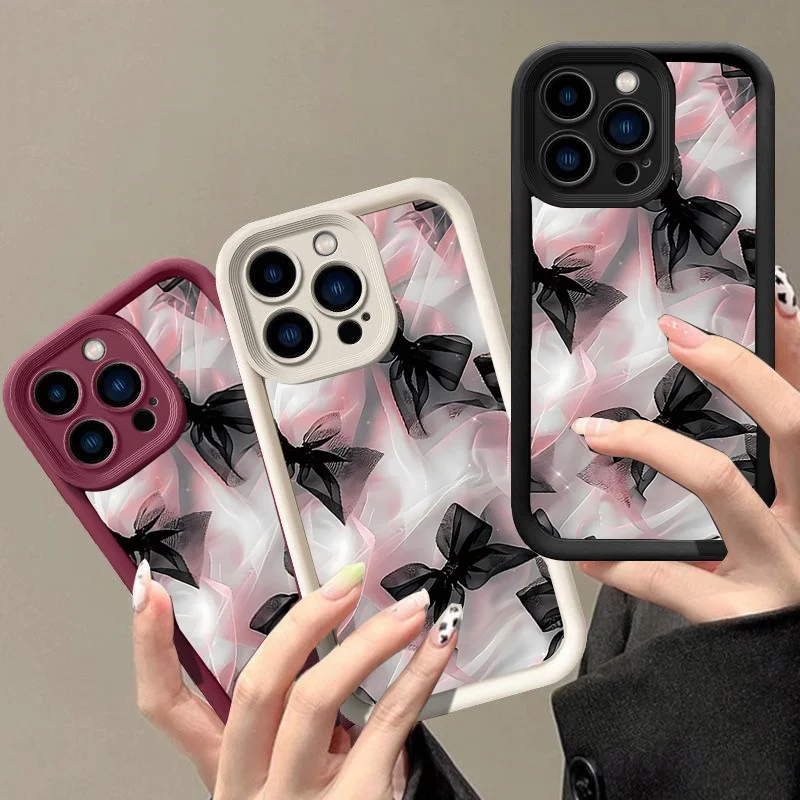 Cute Bow Tie Pink Phone Case - Stylish and Protective Casing
