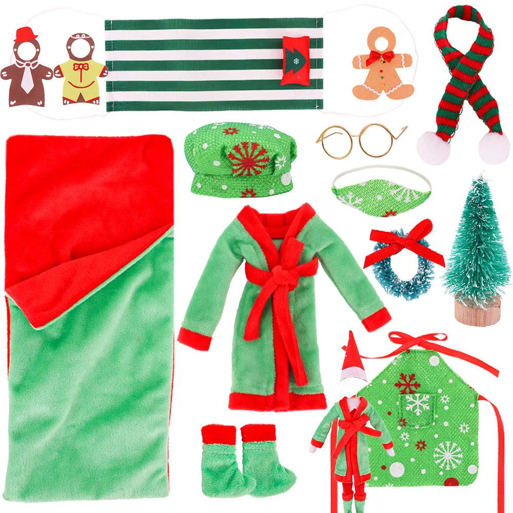 Tanie Kawaii Christmas Elfs Doll Snowman Gingerbread Man ubrania przepaska na