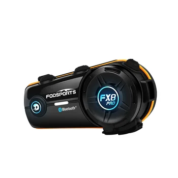 Fodsports-fx 8 Pro 오토바이 블루투스 인터콤 헬멧 헤드셋, 1000M BT 5.0 인터폰 음악 공유 FM 라디오