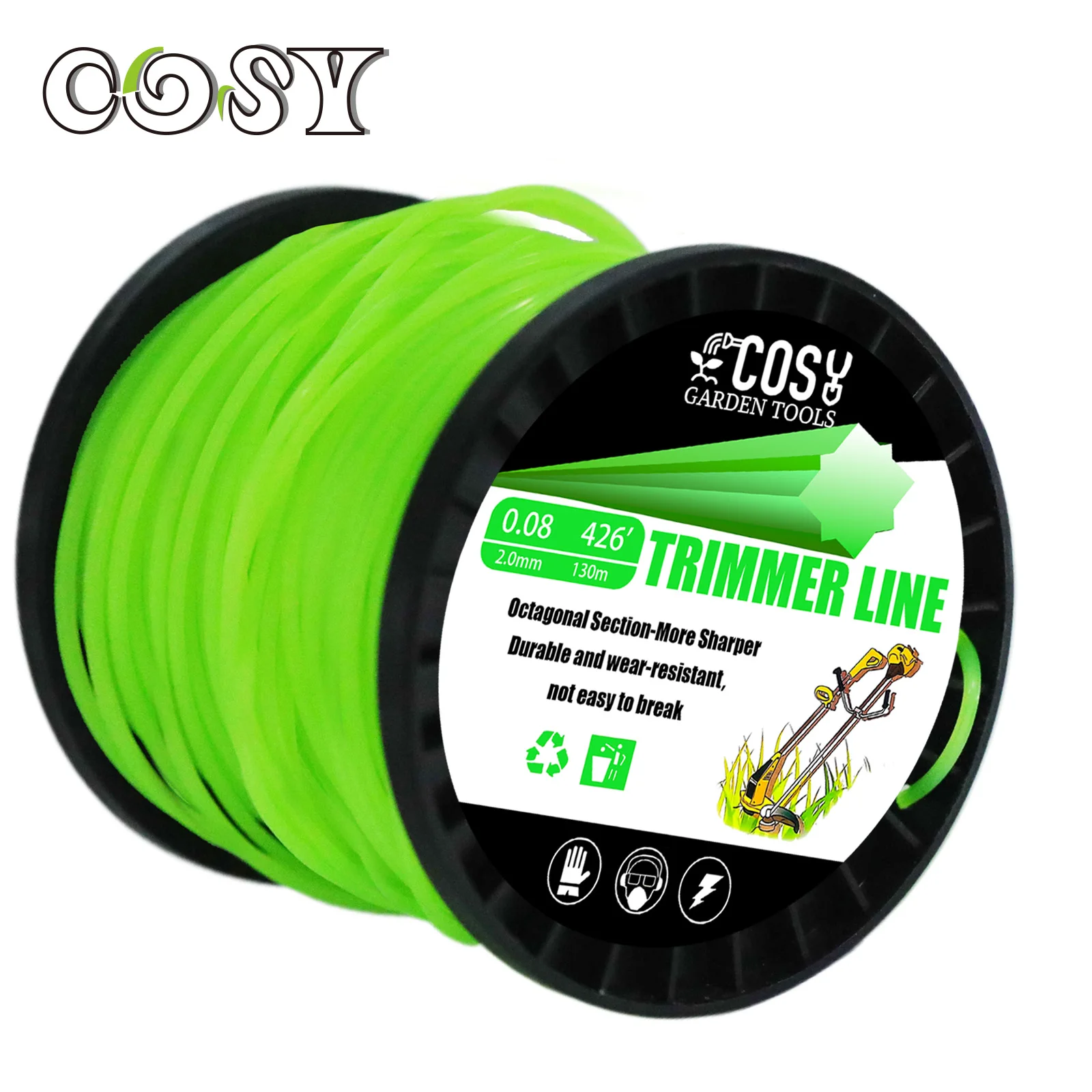 Grass Trimmer Line Brushcutter Trimmer Rope 1LB Nylon Octagonal Mowing Trimmer Line