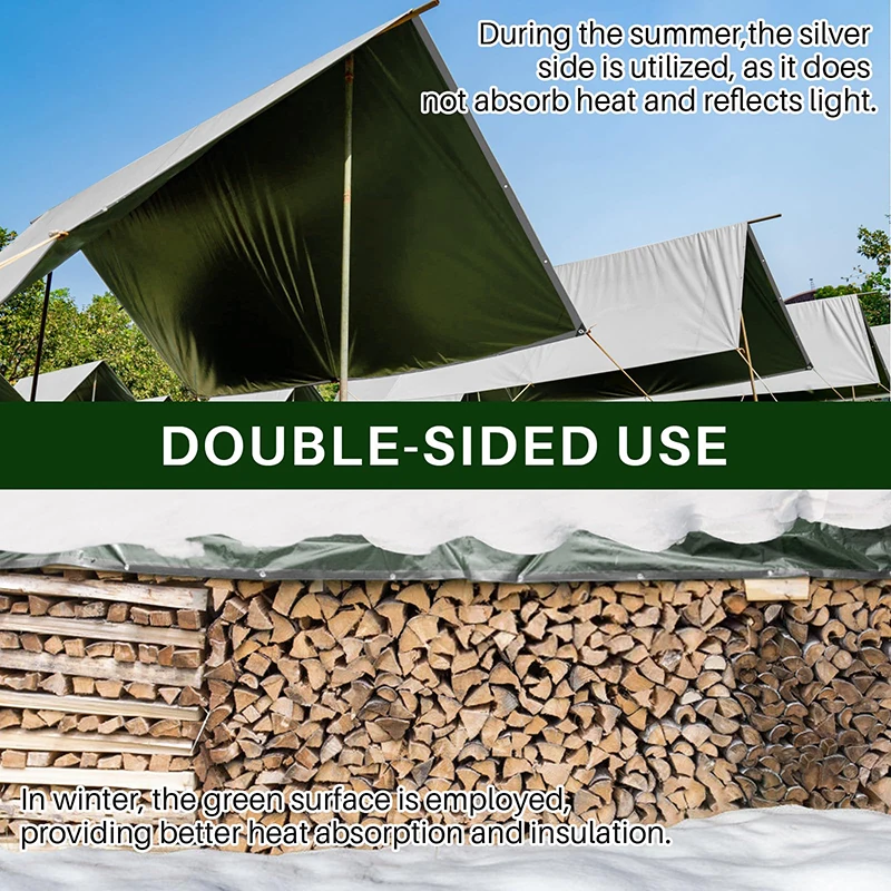 Waterproof Tarpaulin 2m*2 2*3 3*3 3&times;4m Rain Cover Uv Block Awning Canopy for Backyard Garden Sunshade Camp outdoor awnings rainproof tarpaulin