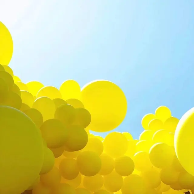 Palloncini Gialli 12 Pollici - 50 Pezzi Con Nastro - Per Feste, Compleanni, Matrimoni - Foto 3