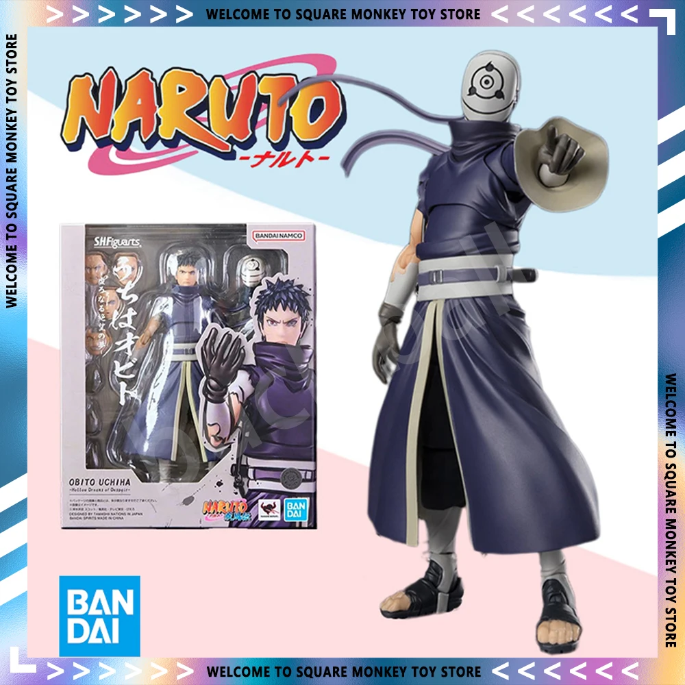 

Original Bandai Naruto SHF Anime Figure OBITO UCHIHA S.H.Figuarts Naruto Full Action Model PVC Doll Collection Ornament Toys
