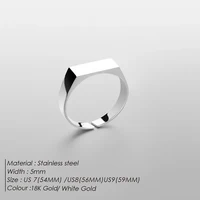 ELANDIS Men's Open End Ring Classic Stainless Steel 18K Gold Plated Hand Jewelry Wholesale 2