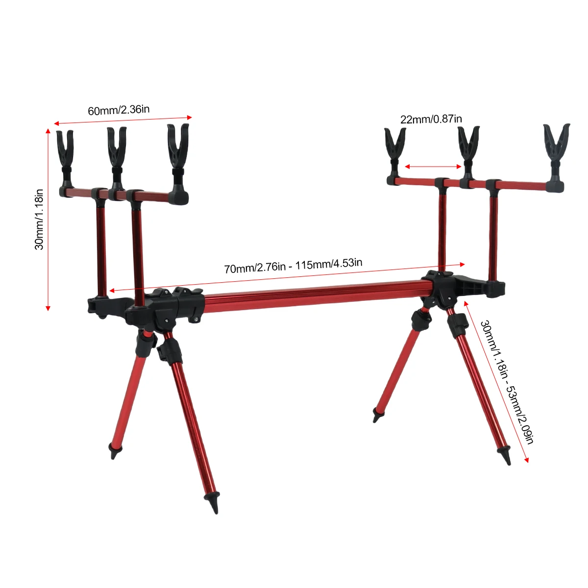 High Quality Adjustable 3 Rod 4 Rod Aluminum Holders With Bag for Carp Fishing Tackle