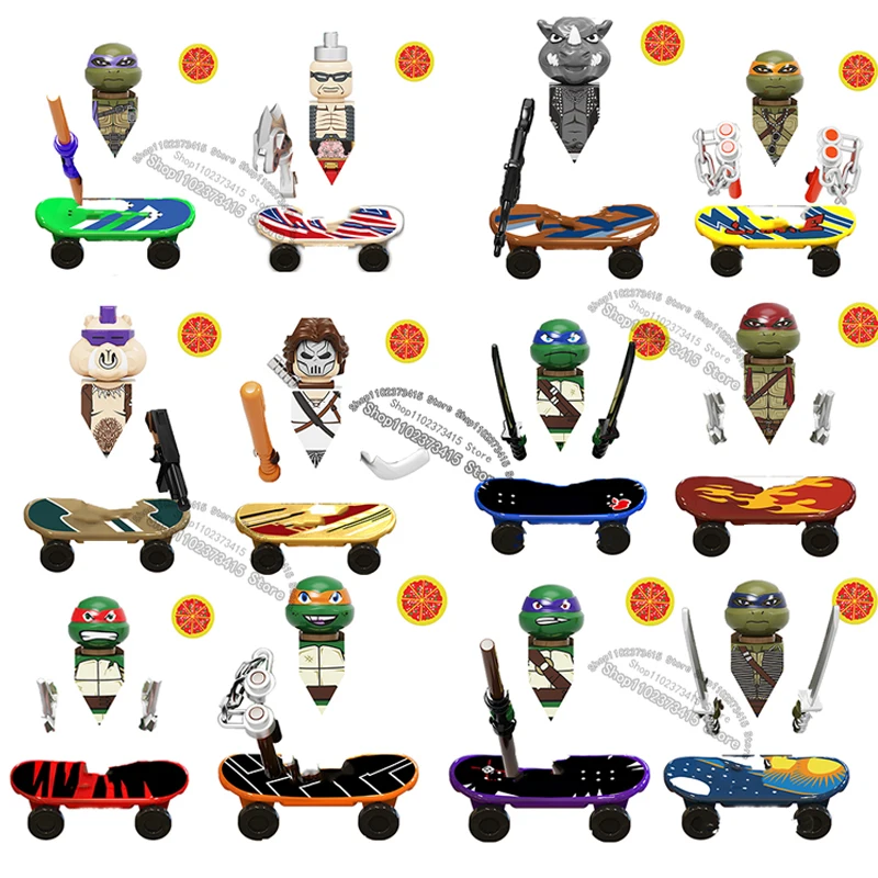 Kf6125 Tmnt Mini Action Toy Figures Ninja Turtle Bricks Leo Raph Don Doll Assemblare Building Blocks Moc Giocattoli Fai Da Te Per Bambini
