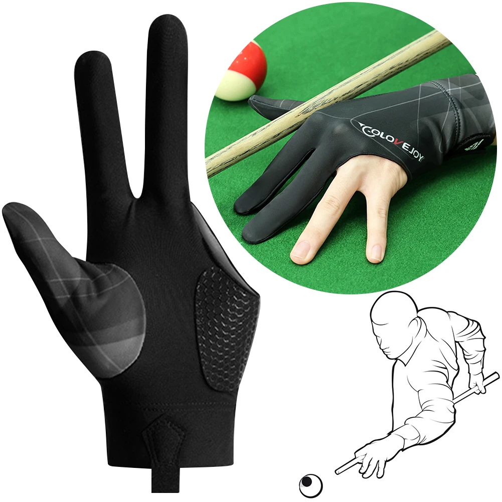 Three Finger Billiard Gloves Billiard Pool Gloves Non Slip 3 Fingers Sport Left/Right Hand Elasticity Glove Billiards pool gloves,billiard accessories